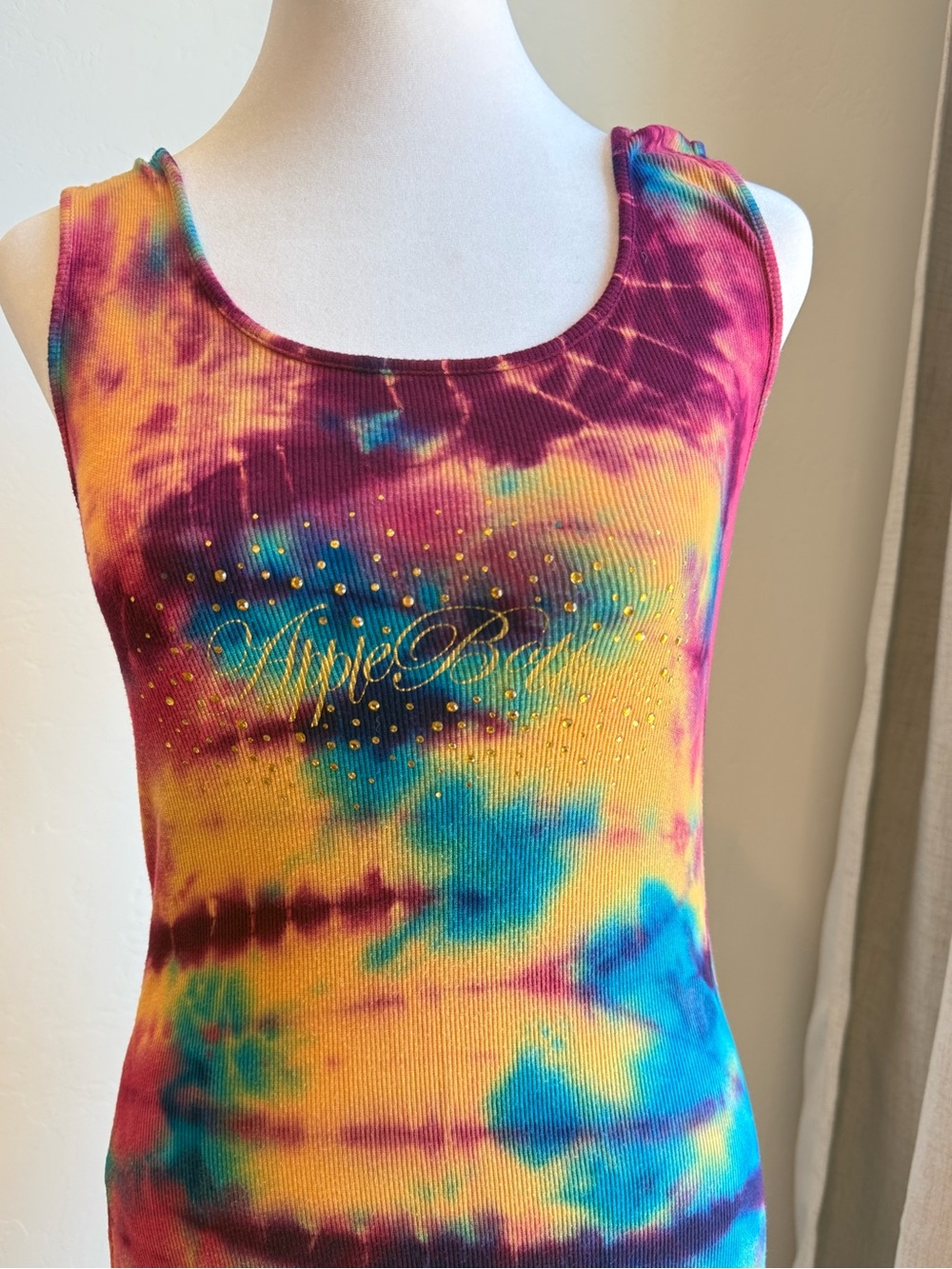 Apple Bottoms Tie-Dye Maxi Dress in Yellow, Blue, Pink